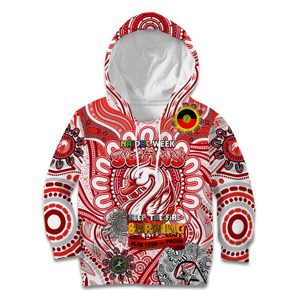 Custom Sydney Swans NAIDOC Week 2024 Kid Hoodie Mascot Football