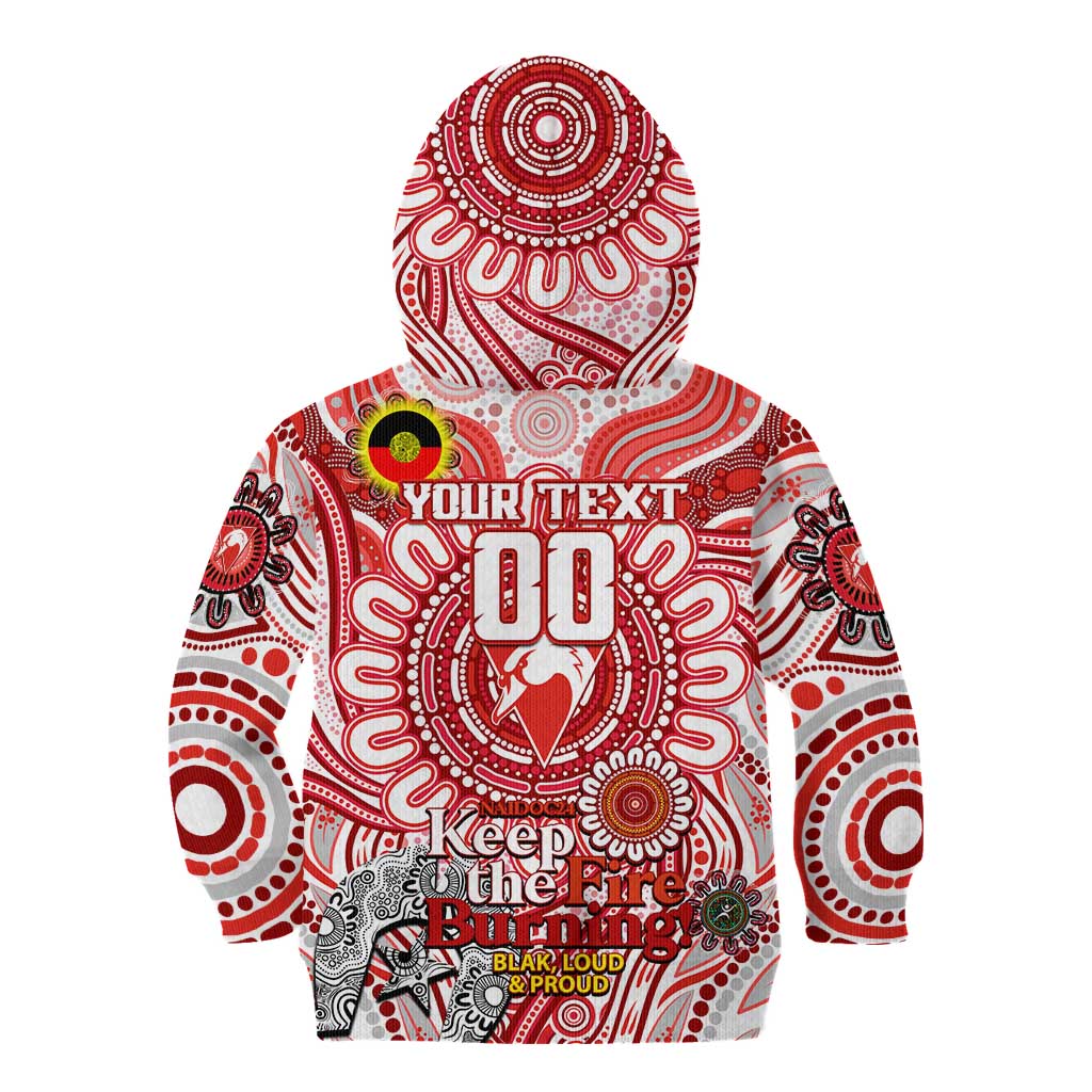 Custom Sydney Swans NAIDOC Week 2024 Kid Hoodie Mascot Football