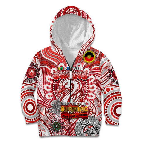 Custom Sydney Swans NAIDOC Week 2024 Kid Hoodie Mascot Football