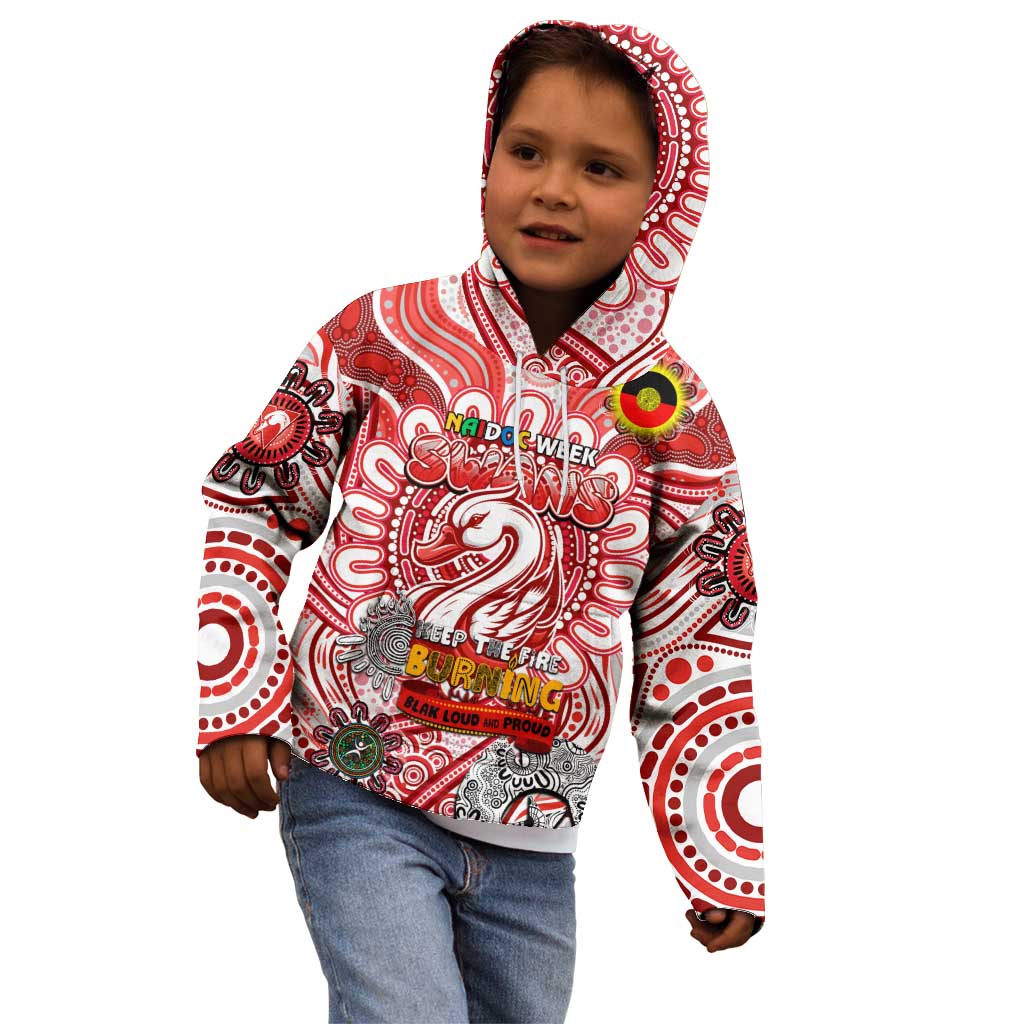 Custom Sydney Swans NAIDOC Week 2024 Kid Hoodie Mascot Football