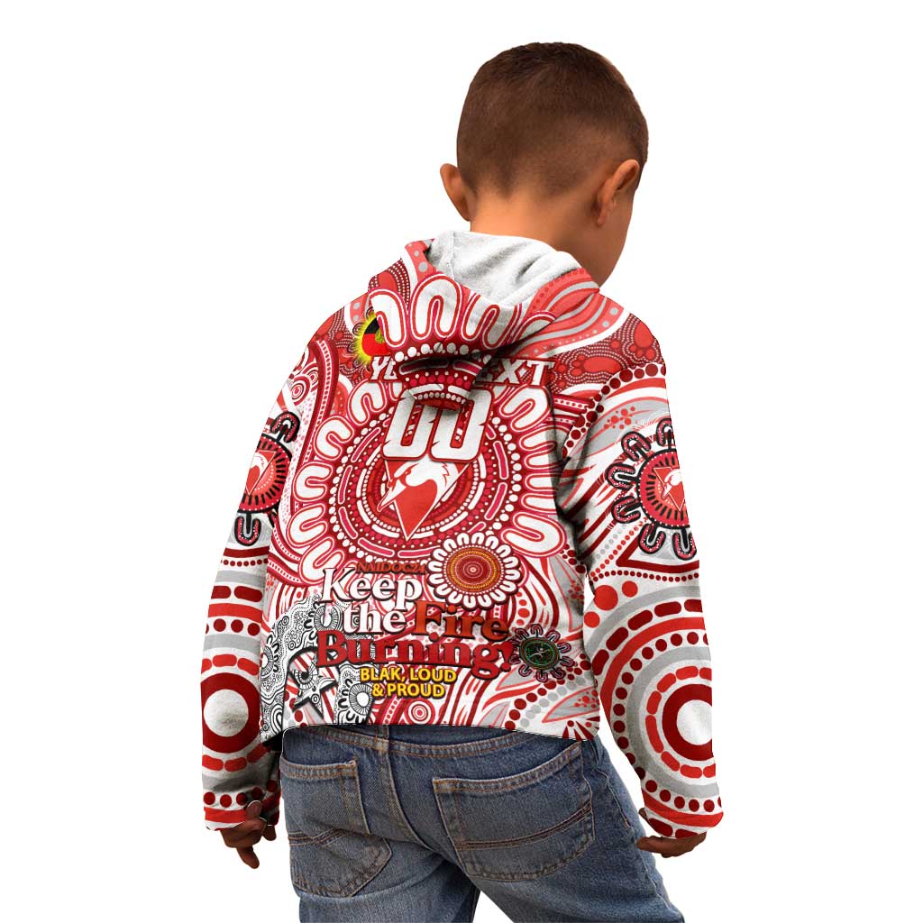 Custom Sydney Swans NAIDOC Week 2024 Kid Hoodie Mascot Football