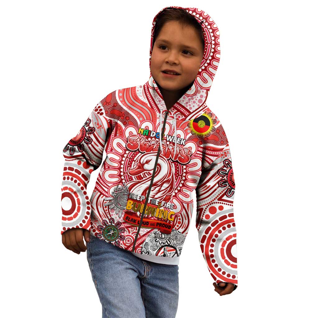 Custom Sydney Swans NAIDOC Week 2024 Kid Hoodie Mascot Football