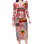 Custom Sydney Swans NAIDOC Week 2024 Long Sleeve Bodycon Dress Mascot Football