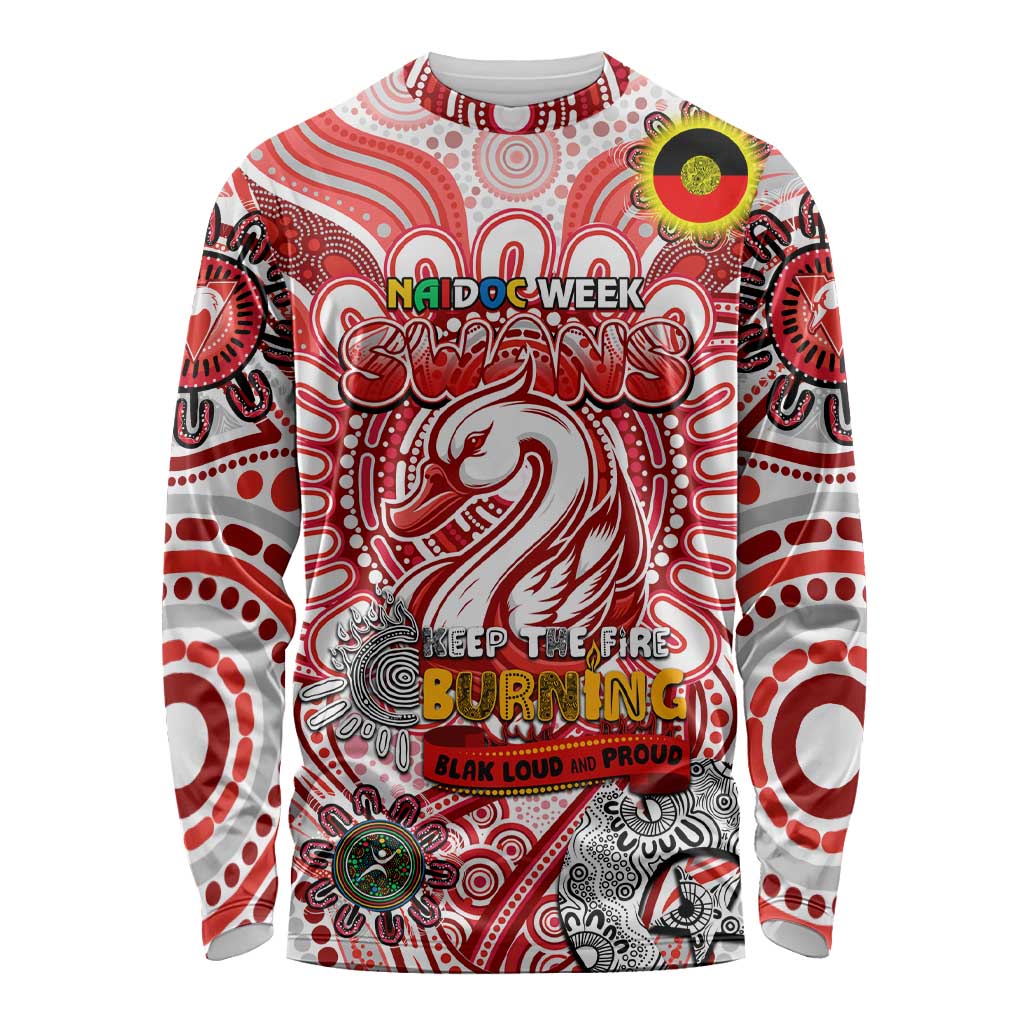 Custom Sydney Swans NAIDOC Week 2024 Long Sleeve Shirt Mascot Football