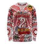 Custom Sydney Swans NAIDOC Week 2024 Long Sleeve Shirt Mascot Football