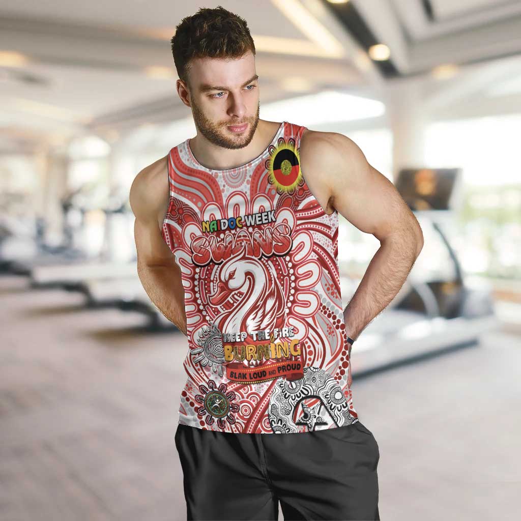 Custom Sydney Swans NAIDOC Week 2024 Men Tank Top Mascot Football