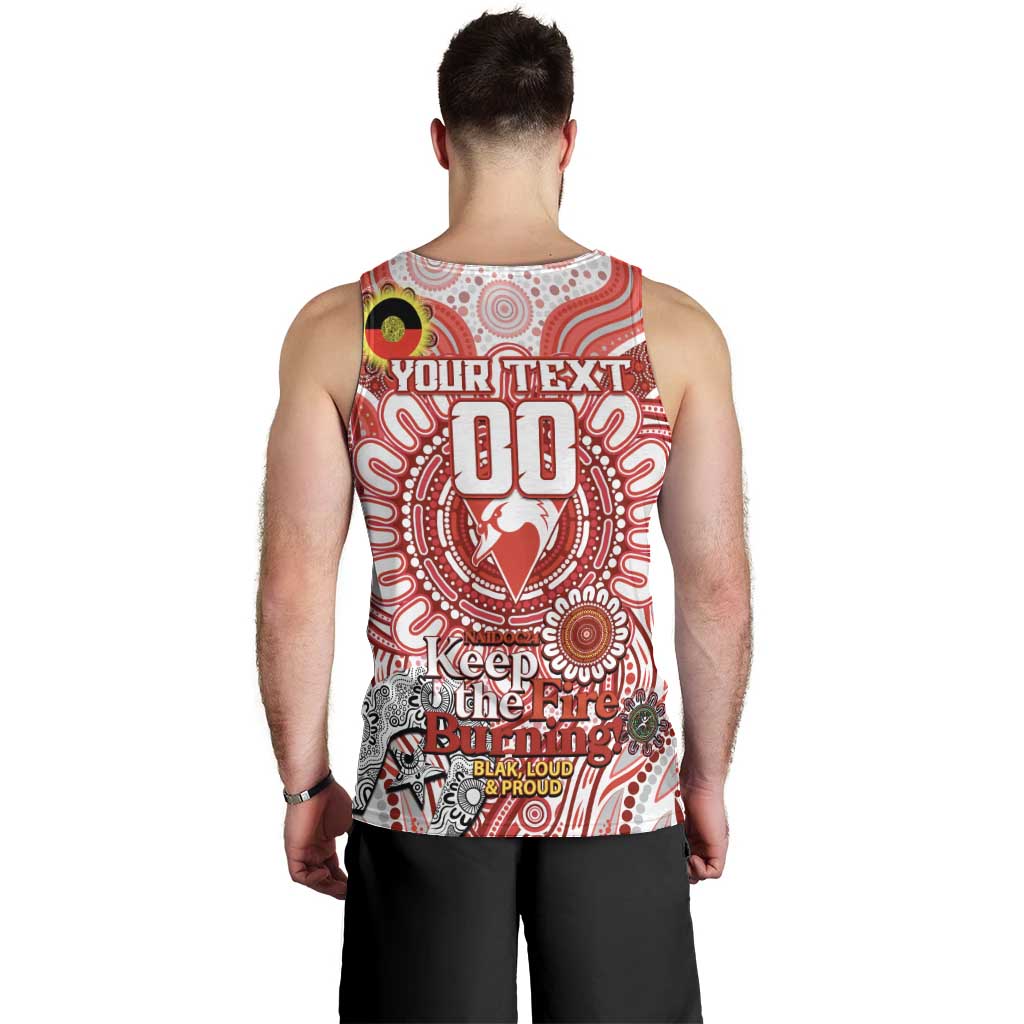 Custom Sydney Swans NAIDOC Week 2024 Men Tank Top Mascot Football