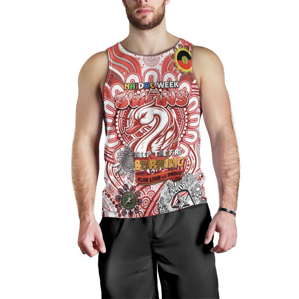 Custom Sydney Swans NAIDOC Week 2024 Men Tank Top Mascot Football