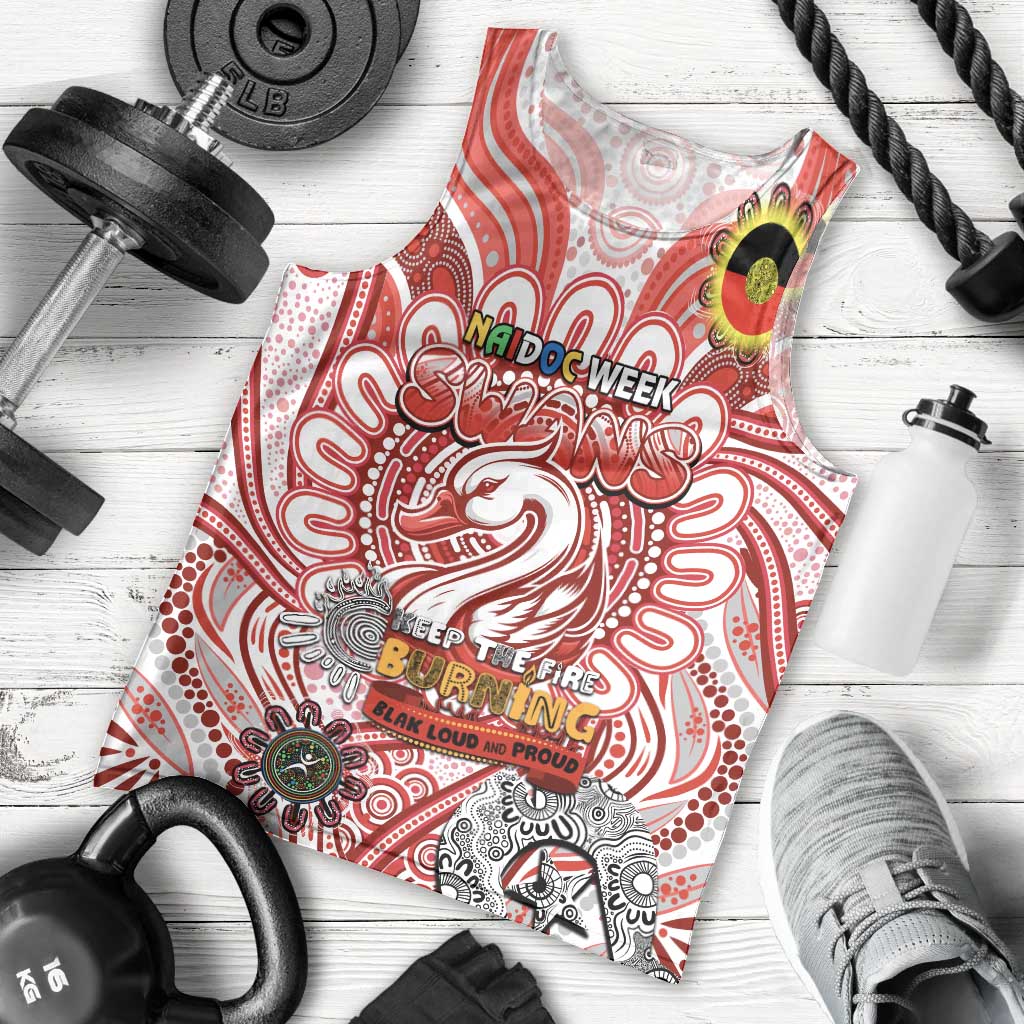Custom Sydney Swans NAIDOC Week 2024 Men Tank Top Mascot Football