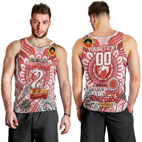 Custom Sydney Swans NAIDOC Week 2024 Men Tank Top Mascot Football