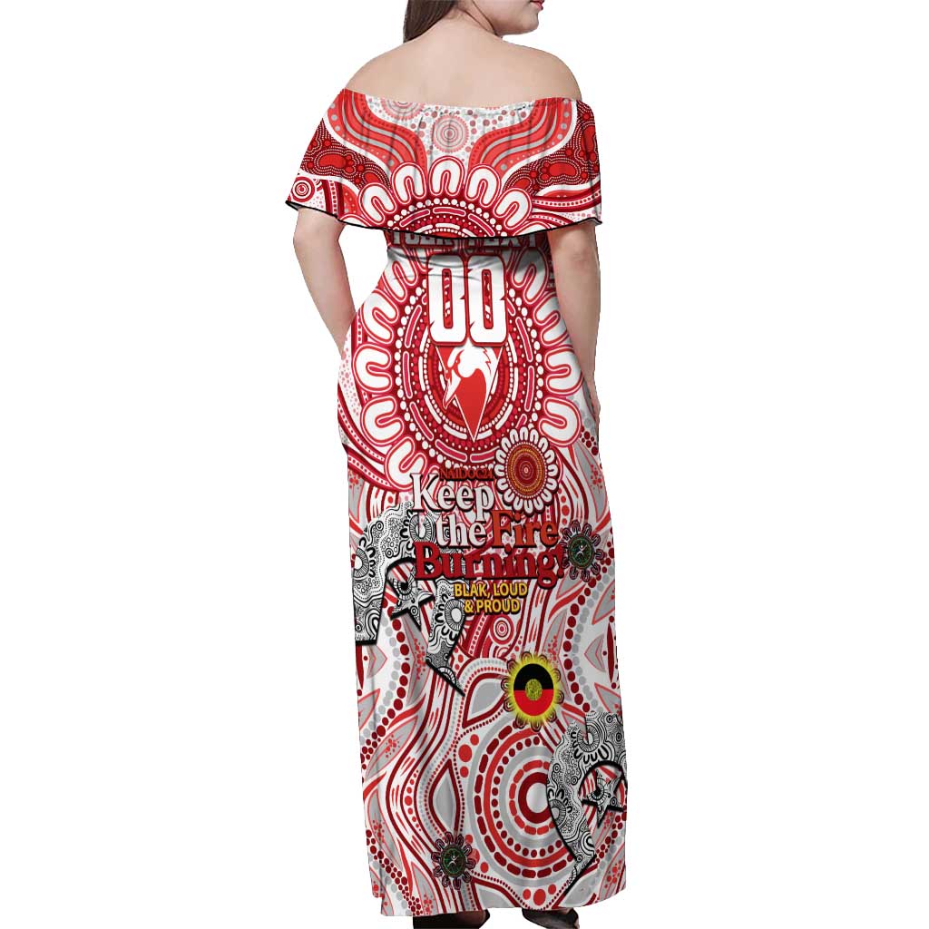 Custom Sydney Swans NAIDOC Week 2024 Off Shoulder Maxi Dress Mascot Football