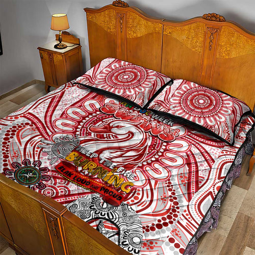 Sydney Swans NAIDOC Week 2024 Quilt Bed Set Mascot Football
