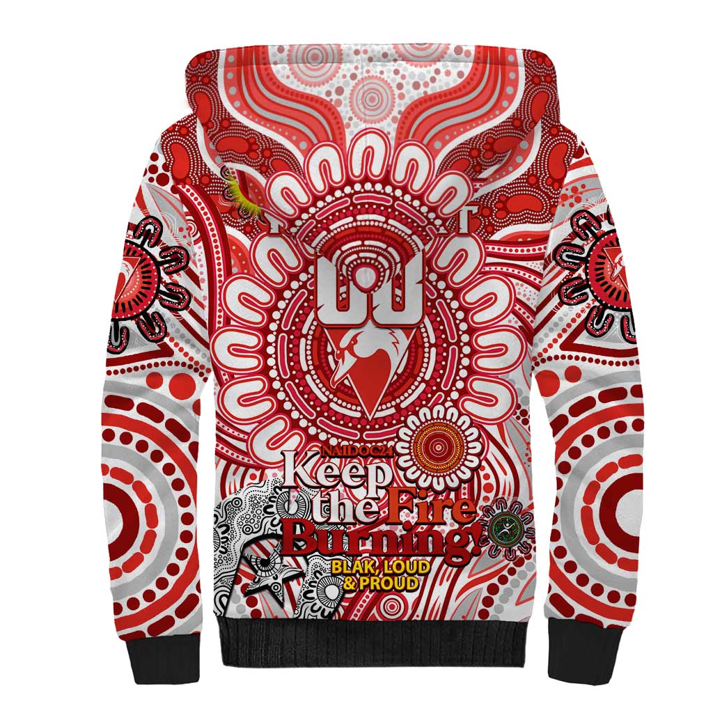 Custom Sydney Swans NAIDOC Week 2024 Sherpa Hoodie Mascot Football