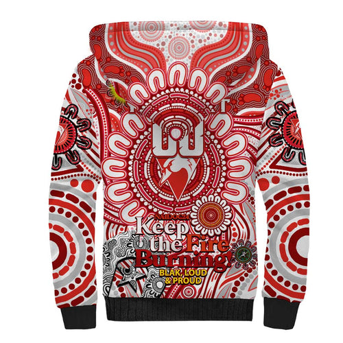 Custom Sydney Swans NAIDOC Week 2024 Sherpa Hoodie Mascot Football