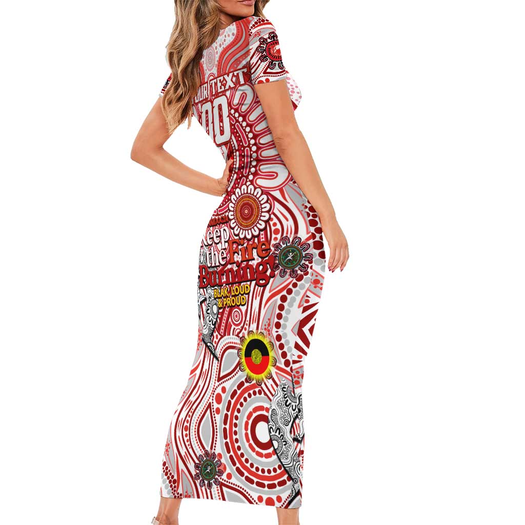 Custom Sydney Swans NAIDOC Week 2024 Short Sleeve Bodycon Dress Mascot Football