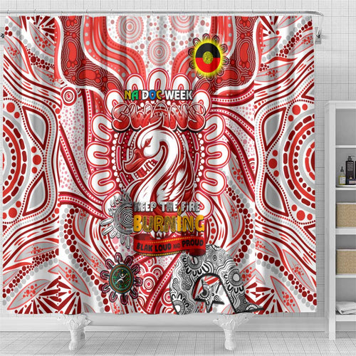 Sydney Swans NAIDOC Week 2024 Shower Curtain Mascot Football