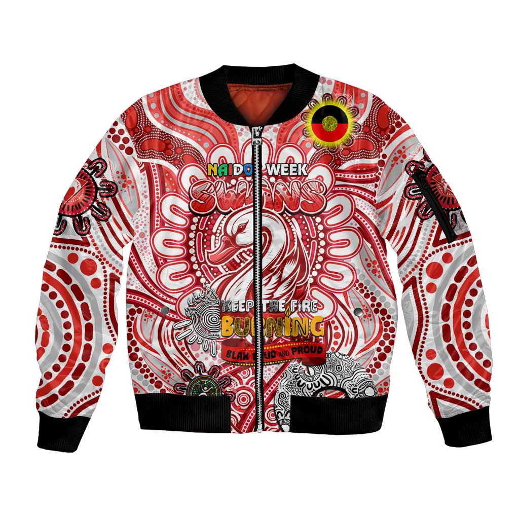Custom Sydney Swans NAIDOC Week 2024 Sleeve Zip Bomber Jacket Mascot Football