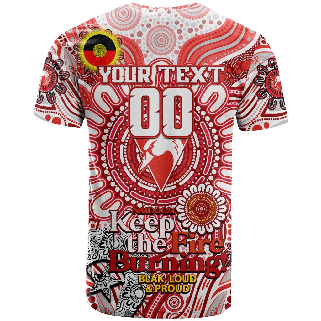 Custom Sydney Swans NAIDOC Week 2024 T Shirt Mascot Football