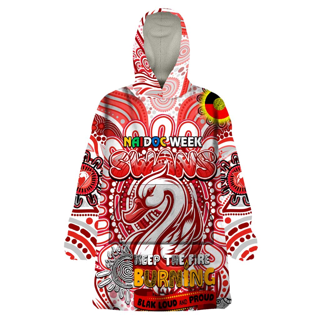 Custom Sydney Swans NAIDOC Week 2024 Wearable Blanket Hoodie Mascot Football