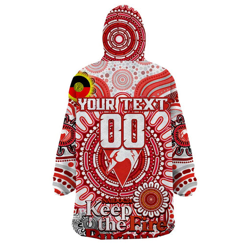 Custom Sydney Swans NAIDOC Week 2024 Wearable Blanket Hoodie Mascot Football
