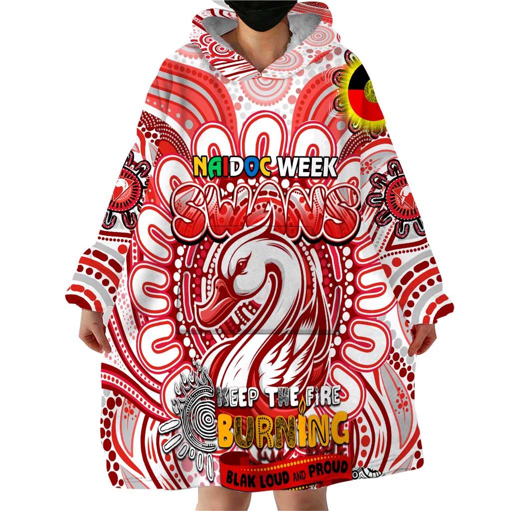 Custom Sydney Swans NAIDOC Week 2024 Wearable Blanket Hoodie Mascot Football