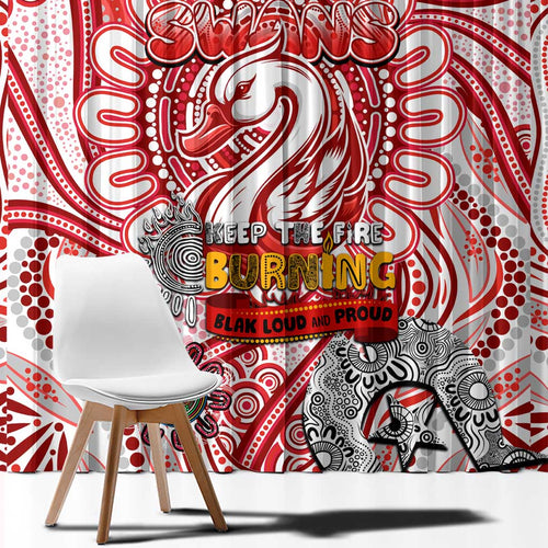 Sydney Swans NAIDOC Week 2024 Window Curtain Mascot Football