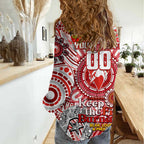 Custom Sydney Swans NAIDOC Week 2024 Women Casual Shirt Mascot Football