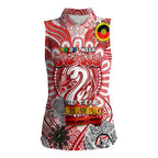 Custom Sydney Swans NAIDOC Week 2024 Women Sleeveless Polo Shirt Mascot Football