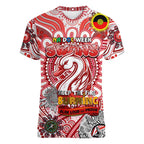 Custom Sydney Swans NAIDOC Week 2024 Women V-Neck T-Shirt Mascot Football