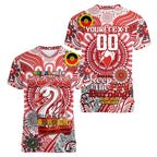Custom Sydney Swans NAIDOC Week 2024 Women V-Neck T-Shirt Mascot Football