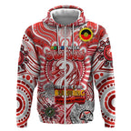 Custom Sydney Swans NAIDOC Week 2024 Zip Hoodie Mascot Football