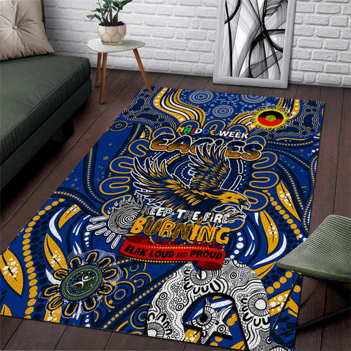West Coast Eagles NAIDOC Week 2024 Area Rug Mascot Football
