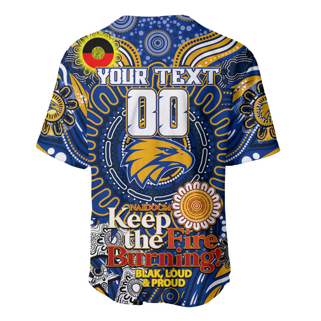 Custom West Coast Eagles NAIDOC Week 2024 Baseball Jersey Mascot Football