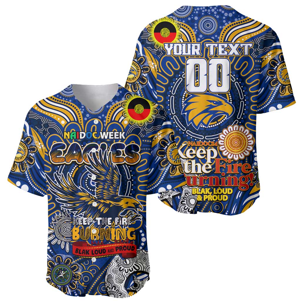 Custom West Coast Eagles NAIDOC Week 2024 Baseball Jersey Mascot Football