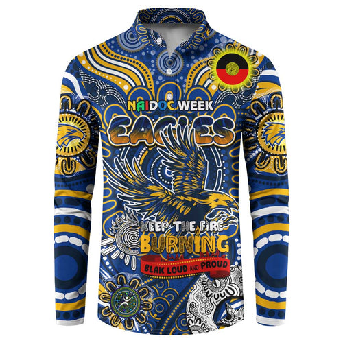 Custom West Coast Eagles NAIDOC Week 2024 Button Sweatshirt Mascot Football