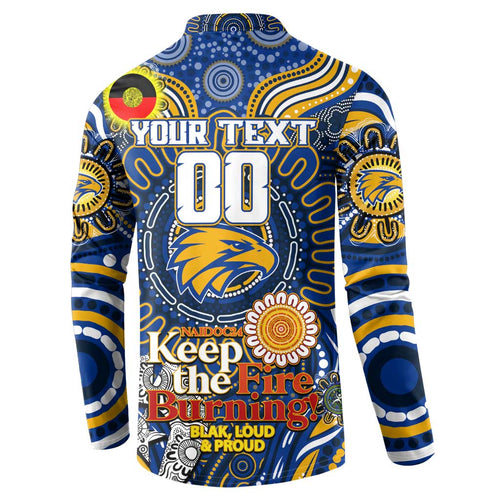 Custom West Coast Eagles NAIDOC Week 2024 Button Sweatshirt Mascot Football