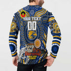 Custom West Coast Eagles NAIDOC Week 2024 Button Sweatshirt Mascot Football
