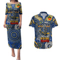 Custom West Coast Eagles NAIDOC Week 2024 Couples Matching Puletasi and Hawaiian Shirt Mascot Football