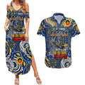Custom West Coast Eagles NAIDOC Week 2024 Couples Matching Summer Maxi Dress and Hawaiian Shirt Mascot Football