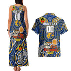 Custom West Coast Eagles NAIDOC Week 2024 Couples Matching Tank Maxi Dress and Hawaiian Shirt Mascot Football