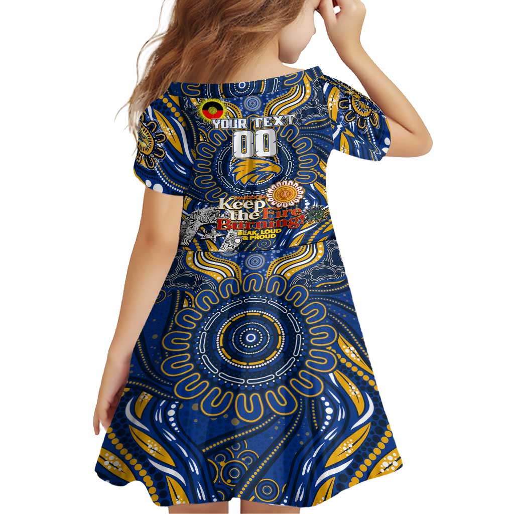 Custom West Coast Eagles NAIDOC Week 2024 Family Matching Long Sleeve Bodycon Dress and Hawaiian Shirt Mascot Football