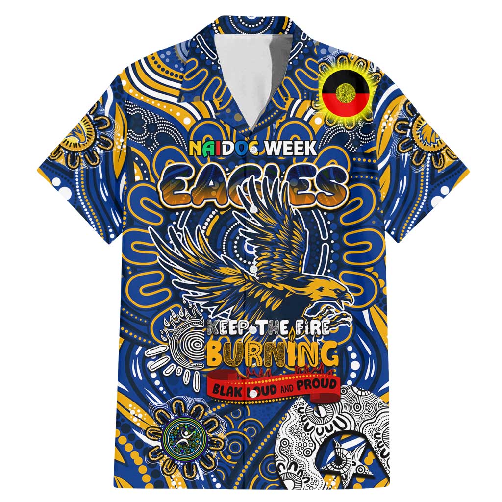 Custom West Coast Eagles NAIDOC Week 2024 Family Matching Mermaid Dress and Hawaiian Shirt Mascot Football