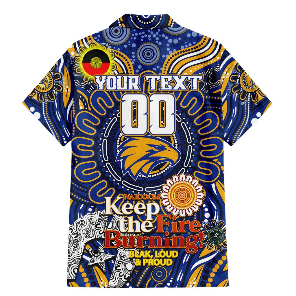 Custom West Coast Eagles NAIDOC Week 2024 Family Matching Mermaid Dress and Hawaiian Shirt Mascot Football