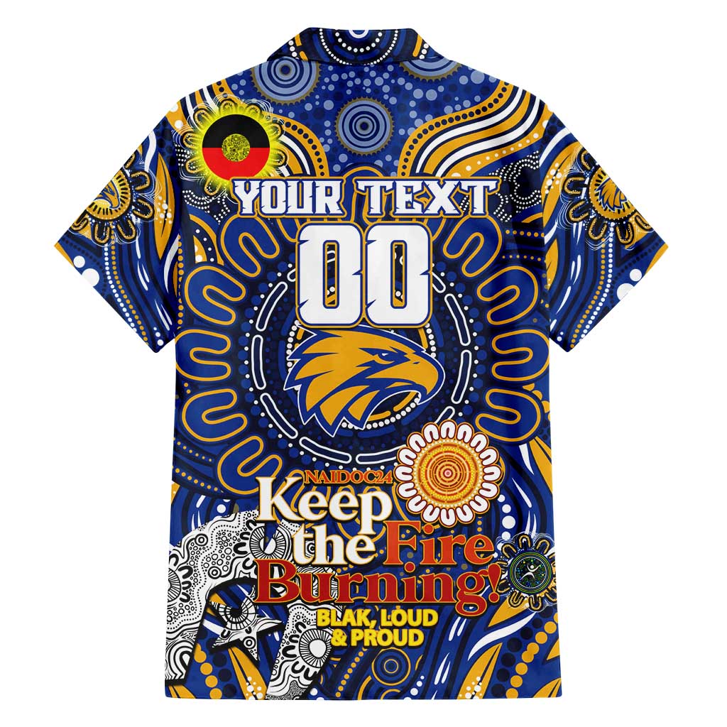 Custom West Coast Eagles NAIDOC Week 2024 Family Matching Off Shoulder Maxi Dress and Hawaiian Shirt Mascot Football