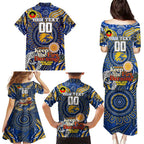 Custom West Coast Eagles NAIDOC Week 2024 Family Matching Puletasi and Hawaiian Shirt Mascot Football