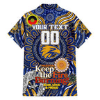 Custom West Coast Eagles NAIDOC Week 2024 Family Matching Puletasi and Hawaiian Shirt Mascot Football