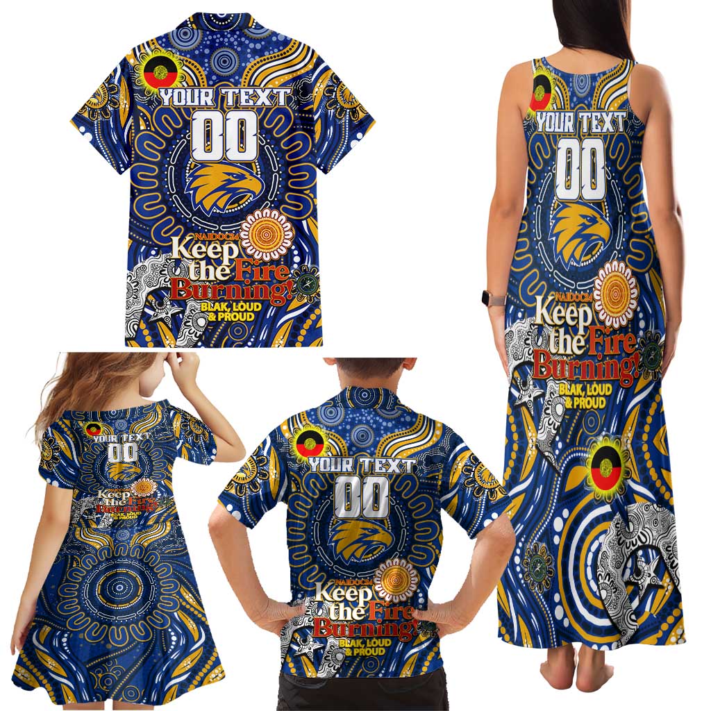 Custom West Coast Eagles NAIDOC Week 2024 Family Matching Tank Maxi Dress and Hawaiian Shirt Mascot Football