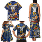 Custom West Coast Eagles NAIDOC Week 2024 Family Matching Tank Maxi Dress and Hawaiian Shirt Mascot Football