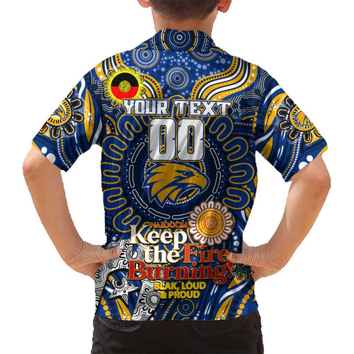 Custom West Coast Eagles NAIDOC Week 2024 Kid Hawaiian Shirt Mascot Football