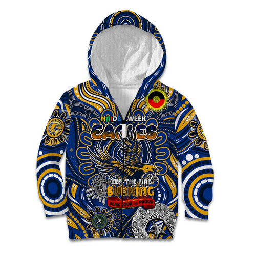 Custom West Coast Eagles NAIDOC Week 2024 Kid Hoodie Mascot Football